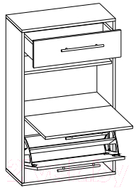Тумба для обуви Сокол-Мебель ТП-2 (дуб сонома/белый)