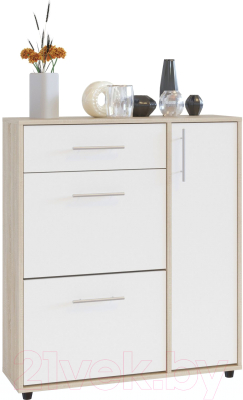 Тумба в прихожую Сокол-Мебель ТП-4 (дуб сонома/белый) - фото