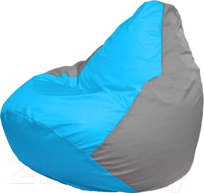 Бескаркасное кресло Flagman Груша Мини Г0.1-274 (голубой/серый) - фото