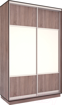 Шкаф-купе Евва 120 TS.01 / АЭП ШК.2 03 (трюфель/серебро) - фото