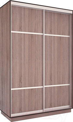 Шкаф-купе Евва 120 TS.03 / АЭП ШК.2 03 (трюфель/серебро) - фото