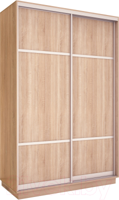 Шкаф-купе Евва 120 SS.03 / АЭП ШК.2 03 (сонома/серебро) - фото