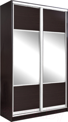 Шкаф-купе Евва 120 VS.01 / АЭП ШК.2 03 (венге/серебро) - фото