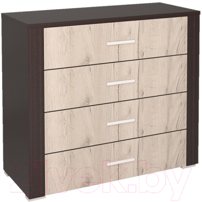 Комод Интерлиния Коламбия КЛ-9 (дуб венге/дуб серый) - фото