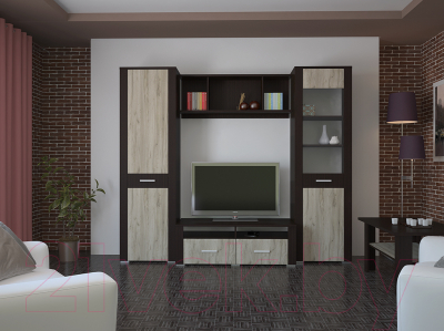 Комод Интерлиния Коламбия КЛ-9 (дуб венге/дуб серый)