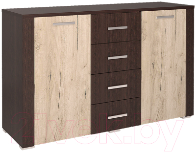 Тумба Интерлиния Коламбия КЛ-10 (дуб венге/дуб серый) - фото