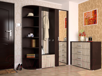 Тумба Интерлиния Коламбия КЛ-10 (дуб венге/дуб серый)