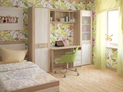 Тумба Интерлиния Коламбия КЛ-8 (дуб сонома/дуб белый)