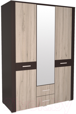 Шкаф Интерлиния Коламбия КЛ-2 (дуб венге/дуб серый) - фото