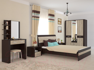 Шкаф Интерлиния Коламбия КЛ-2 (дуб венге/дуб серый)