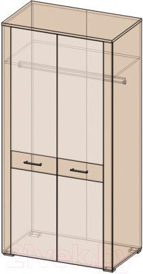 Шкаф Интерлиния Коламбия КЛ-3 (дуб сонома/дуб белый)