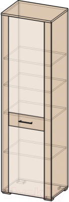 Шкаф-пенал Интерлиния Коламбия КЛ-5 правый (дуб венге/дуб серый)