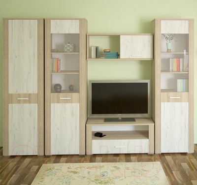 Шкаф-пенал Интерлиния Коламбия КЛ-5 правый (дуб сонома/дуб белый)