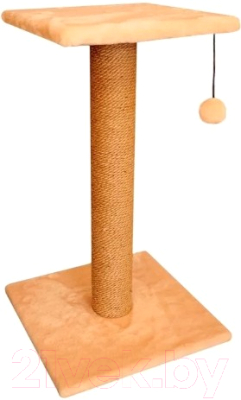 Лежанка-когтеточка Cat House Столбик с полкой 0.7 - фото