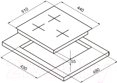 Индукционная варочная панель Korting HI 42031 B