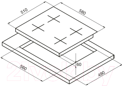 Индукционная варочная панель Korting HI 64021 B