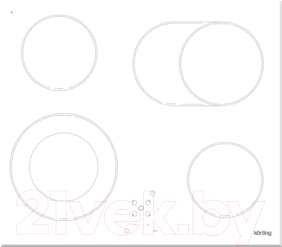 Электрическая варочная панель Korting HK 62051 BW - фото