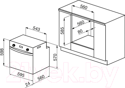 Электрический духовой шкаф Korting OKB 760 FX