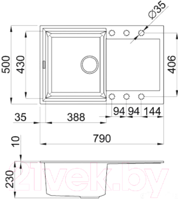 Мойка кухонная Elleci Easy 300 Ghisa M70 / LMY30070