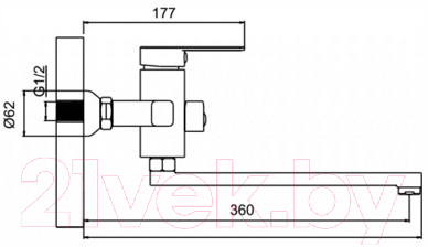 Смеситель Ledeme L2233