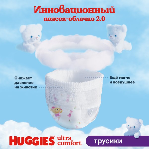 Подгузники-трусики детские Huggies Mega 6 Girl
