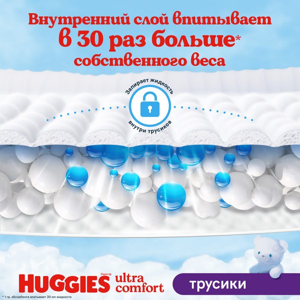 Подгузники-трусики детские Huggies Mega 6 Girl