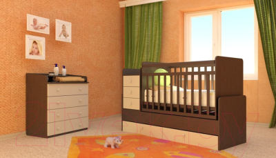 Детская кровать-трансформер Фея 1100