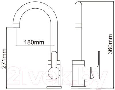 Смеситель Ledeme L4003-W