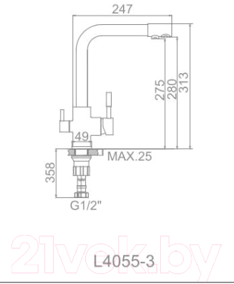 Смеситель Ledeme L4055-3