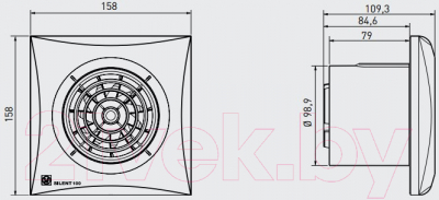 Вентилятор накладной Soler&Palau Silent-100 CHZ Silver / 5210322300