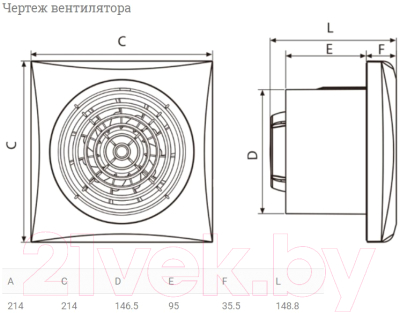 Вентилятор накладной Soler&Palau Silent-300 CZ / 5210417100