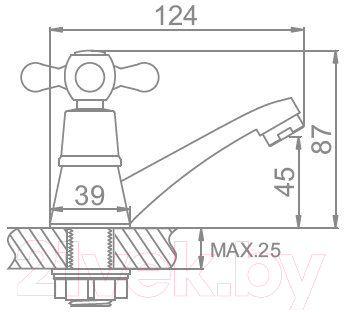 Кран на одну воду Ledeme L4295