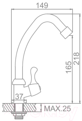 Кран на одну воду Ledeme L4395