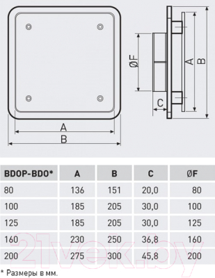 Диффузор Soler&Palau BDOP-160 / 5209220500