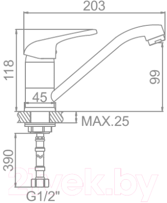 Смеситель Ledeme L4539-B-2