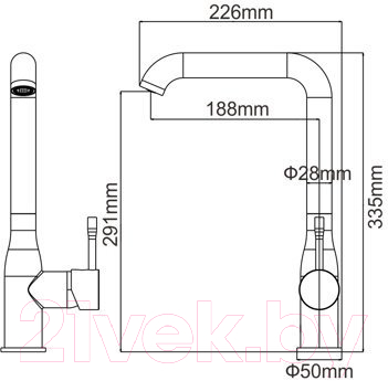 Смеситель Ledeme L4698B