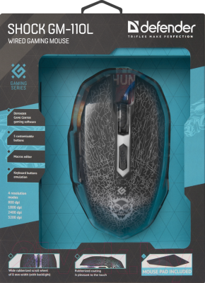 Мышь Defender Shock GM-110L / 52110