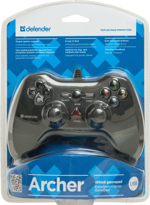 Геймпад Defender Archer USB-PS2/3 64248