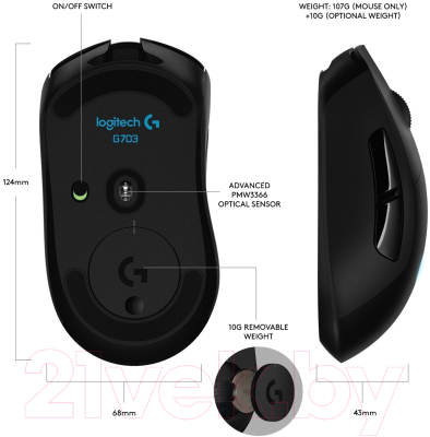 Мышь Logitech G703 / 910-005093