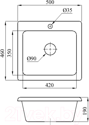 Мойка кухонная БелЭворс Mini (серый)