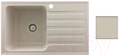 Мойка кухонная БелЭворс Styl L (бежевый) - фото