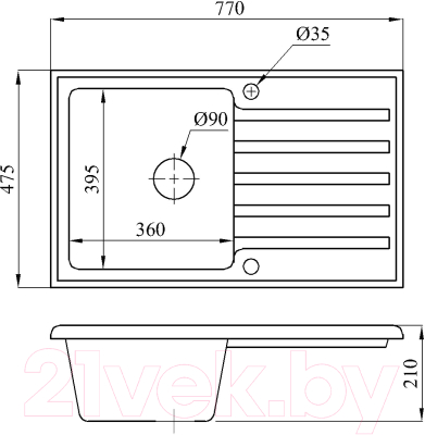 Мойка кухонная БелЭворс Styl L