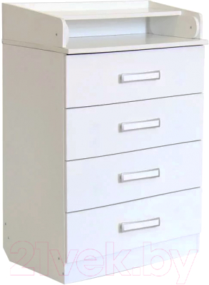 Комод пеленальный Фея 1560 ЛДСП 60-4 / 1039.9 (белый) - фото