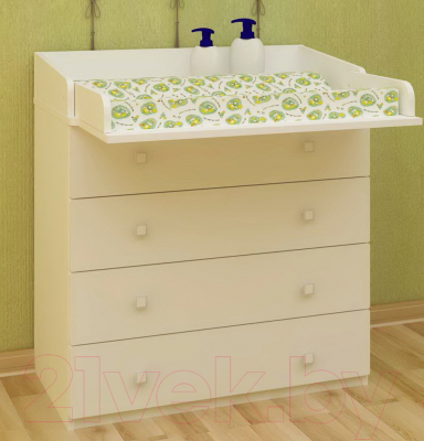 Комод пеленальный Фея 1580 ЛДСП / 1041.9 (белый)