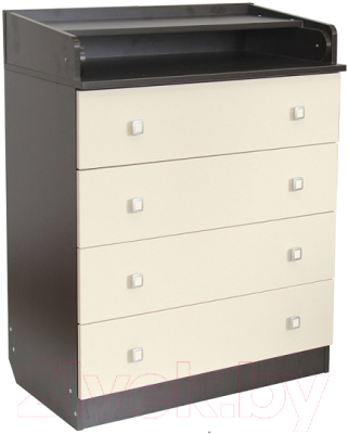 Комод пеленальный Фея 1580 ЛДСП / 1041.5 (венге/бежевый) - фото