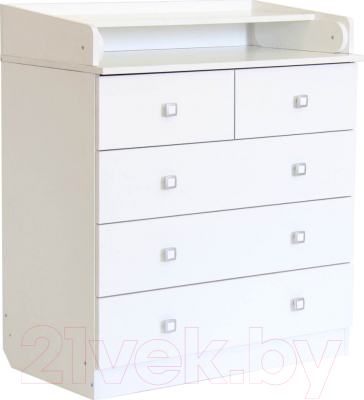 Комод пеленальный Фея 1780 ЛДСП / 1044.9 (белый) - фото