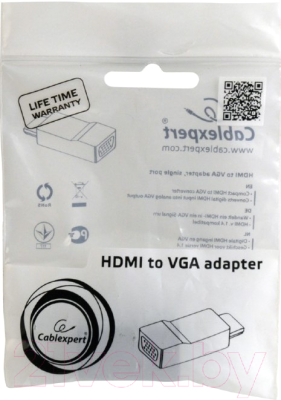 Адаптер Cablexpert A-HDMI-VGA-001