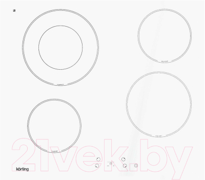 Электрическая варочная панель Korting HK 62001 BW - фото