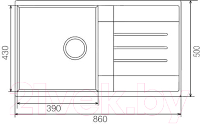 Мойка кухонная Акватон Верона (1A710032VR210)
