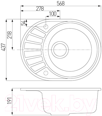 Мойка кухонная Акватон Чезана